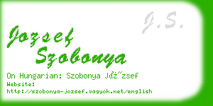 jozsef szobonya business card